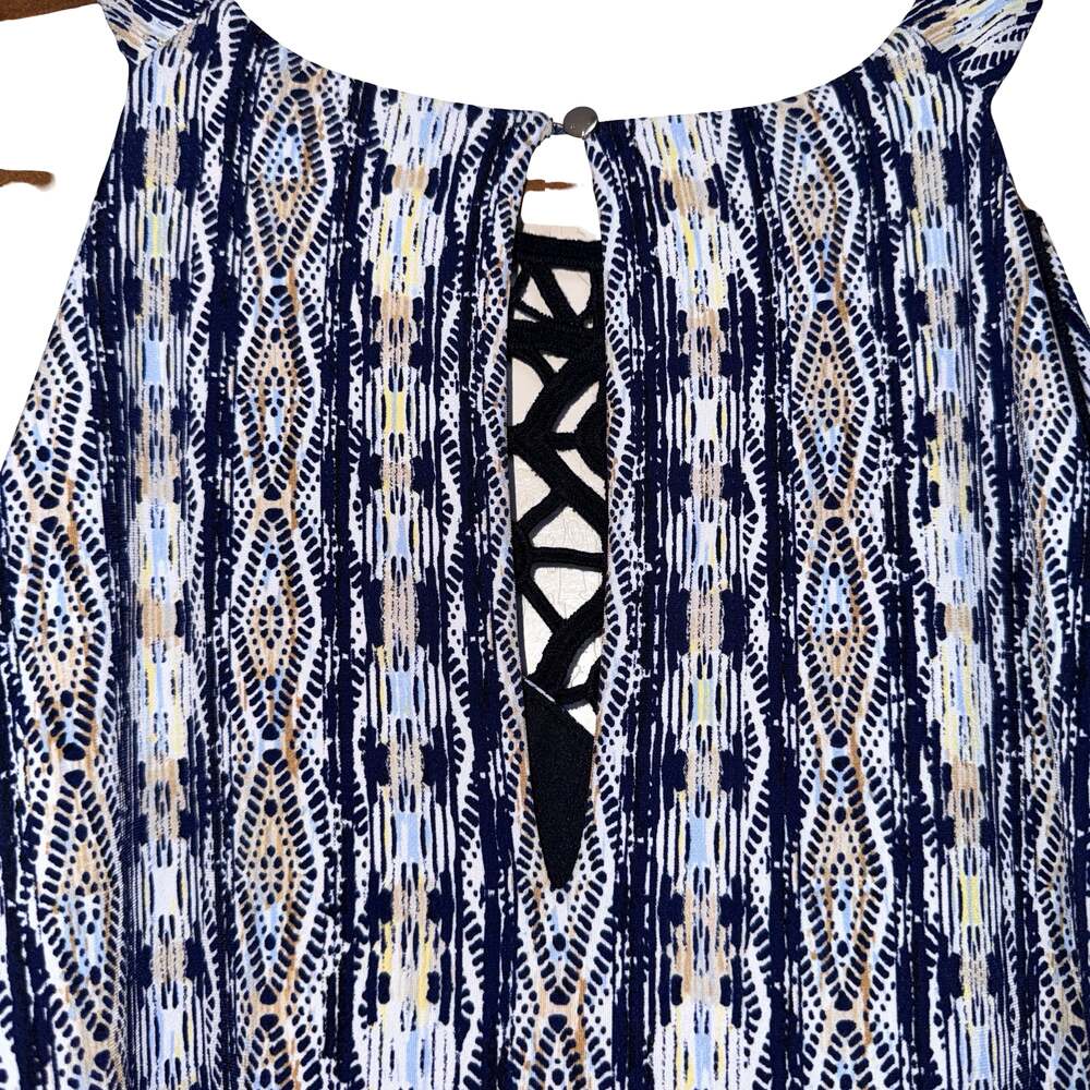 NWOT White House Black Market Size L Sleeveless Crochet Neckline Dress - Picture 6 of 9